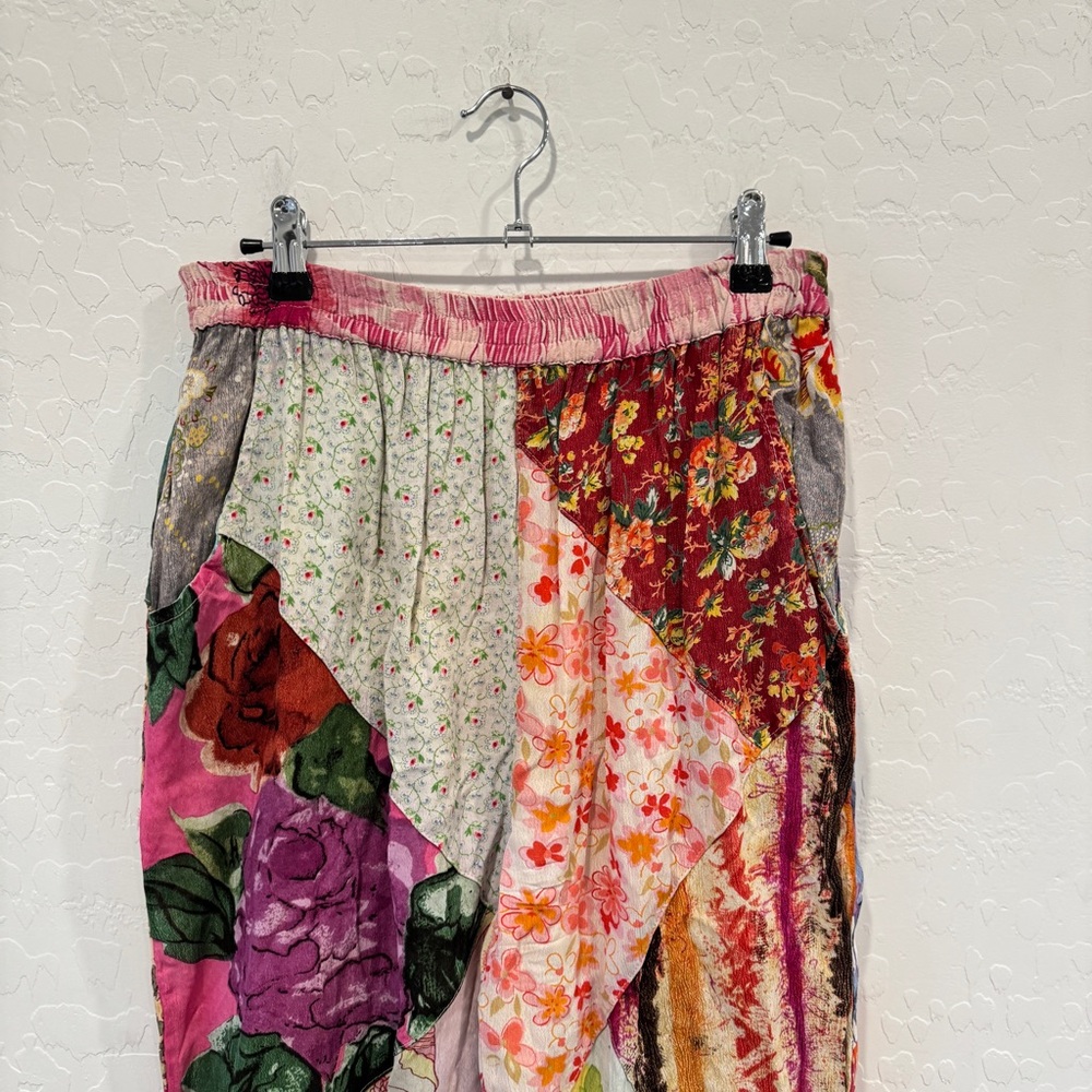 Vintage Sacred Threads Patchwork Cropped Pants Wo… - image 2